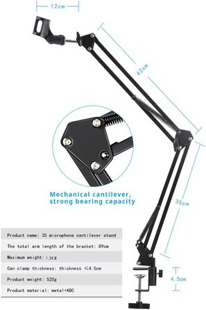 Регульований тримач для мікрофона: професійний тримач з 