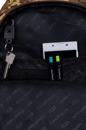 Багатовідсінковий шкільний рюкзак CoolPack, відтінки коричневого та бежевого, 26 л