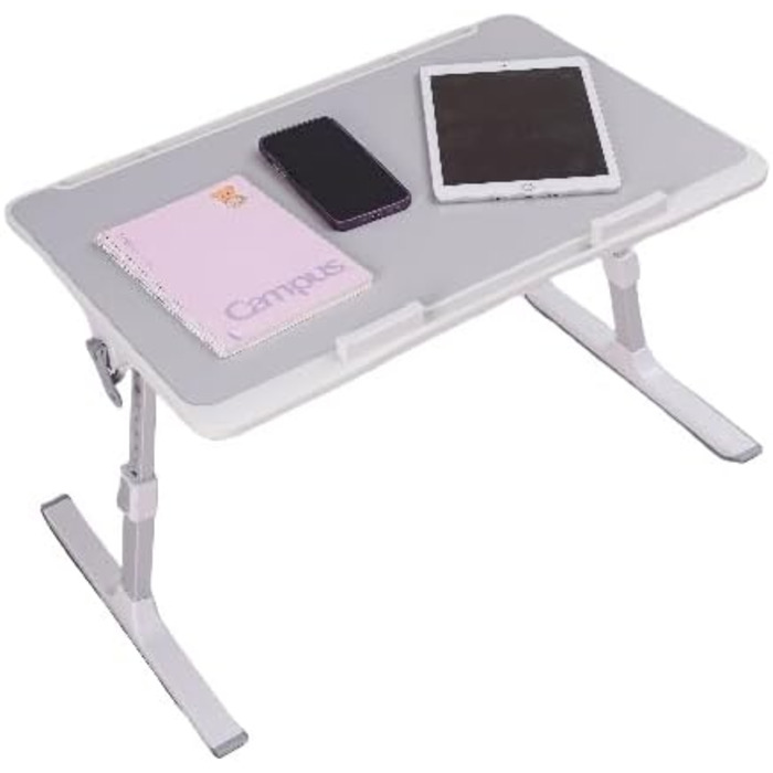 Зручний складаний столик для ноутбука в ліжко з підставкою для планшета, ящиком для зберігання та силіконовими підлокітниками – ідеально для роботи, письма, їжі та малювання