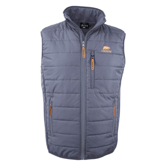 FORSBERG Skrovva III: Легка та зручна утеплена жилетка для активного відпочинку та роботи, світло-сіра, XXL