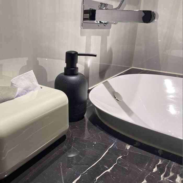 Набір дозаторів для мила та лосьйону, чорний. Дозатор для мила та лосьйону для ванної кімнати та кухні.