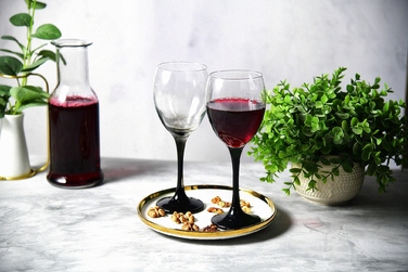 Келихи для вина Glasmark, чорні, 300 мл, 6 шт.