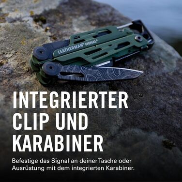 Leatherman Signal - Мультитул для кемпінгу та виживання (19 інструментів) - Зелений з чохлом з нейлону