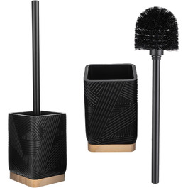 Набір для туалету KADAX: щітка для унітазу з тримачем, чорний, квадратний