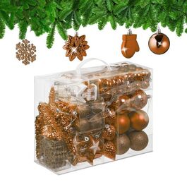 Relaxdays Set of 100 Christmas Baubles