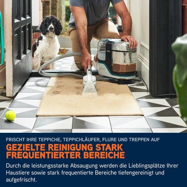 Vax SpotWash Max Pet Edition: Потужний мийник для килимів та м'яких меблів з технологією SpinScrub, 2,8L XL-резервуар, глибоке очищення для тварин, диванів та твердих підлог