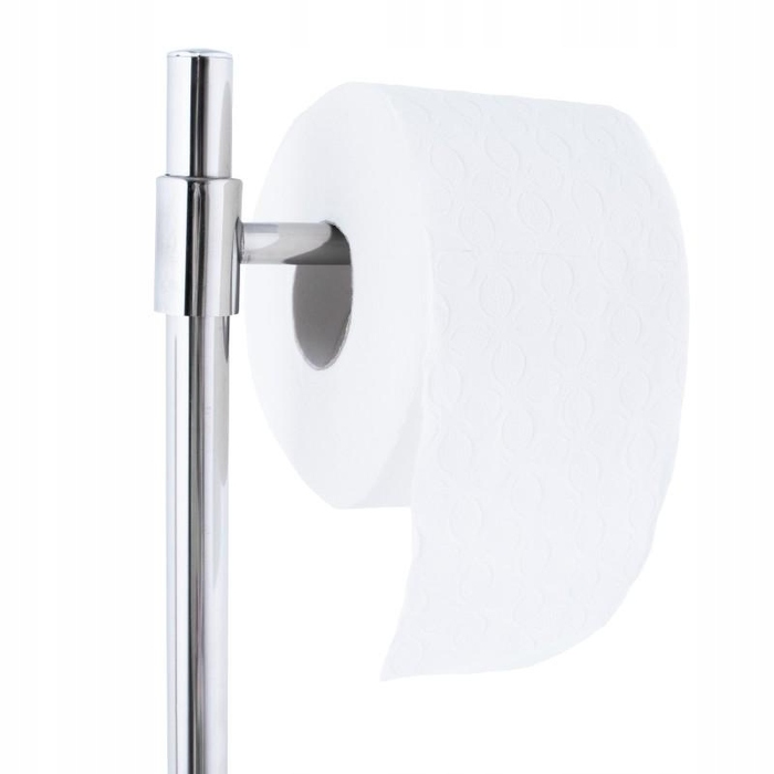 Набір для ванної кімнати Yoka: підставка з тримачем для туалетного паперу та йоржик, хром