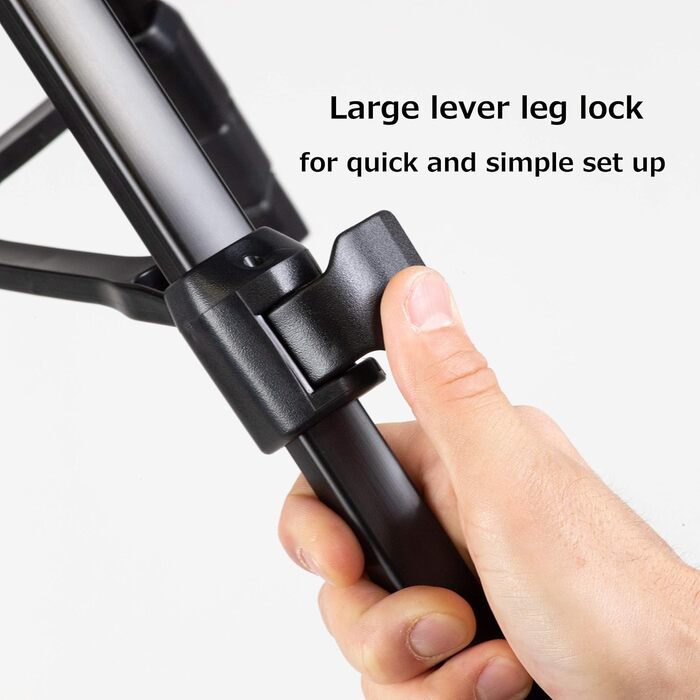 Штатив SLIK U884 4-ступінний компактний легкий складаний з алюмінію для DSLR/SLR камер Canon, Nikon, Sony з 3-сторонньою головкою для панорамної зйомки та сумкою - Чорний