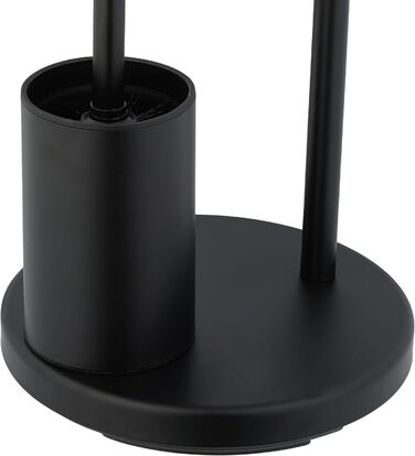 Набір для ванної кімнати Relaxdays, нержавіюча сталь, 68 x 22 см, підставка для туалетного паперу, щітка для унітазу з тримачем, чорний колір