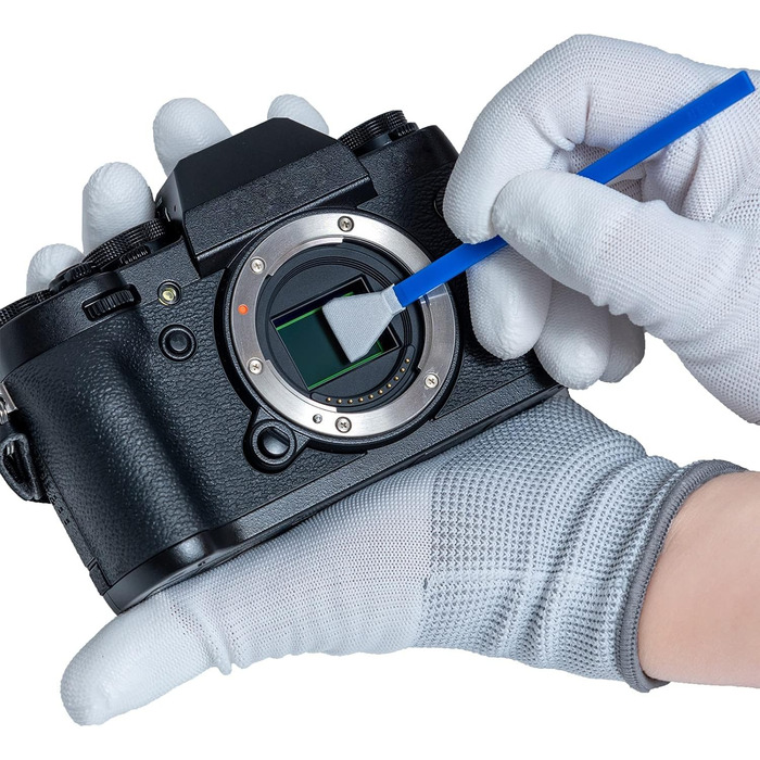 UES Набір для чищення матриці камер DSLR/DSLM FFR24 (24мм, 14 серветок + 15мл рідини) для Sony, Canon, Nikon. Набір для APS-C камер (30 серветок)