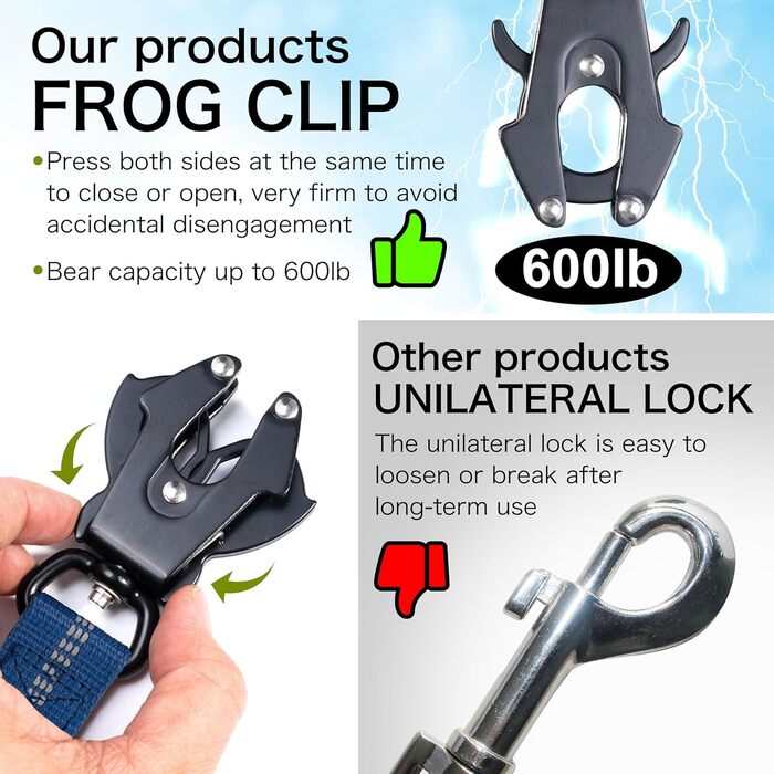 Міцна тактична повід для собак з карабіном швидкого закриття та світловідбиваючими нитками, 1,2-1,8 м Power-Stretch повід для середніх та великих собак (Морський колір та Чорний)