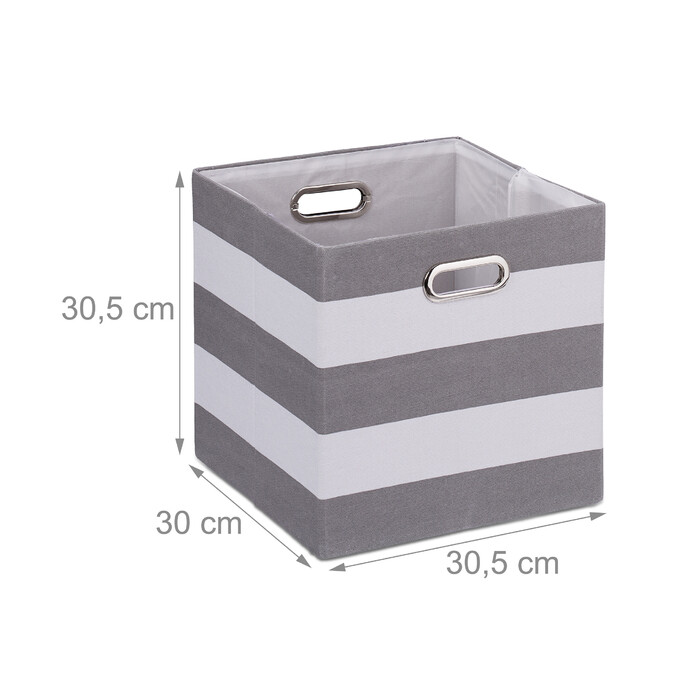 Set of 2 Striped Storage Boxes