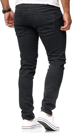 Джинси чоловічі Slim Fit еластичні чорні, 5 кишень, базові для повсякденного носіння та офісу (28W / 30L)