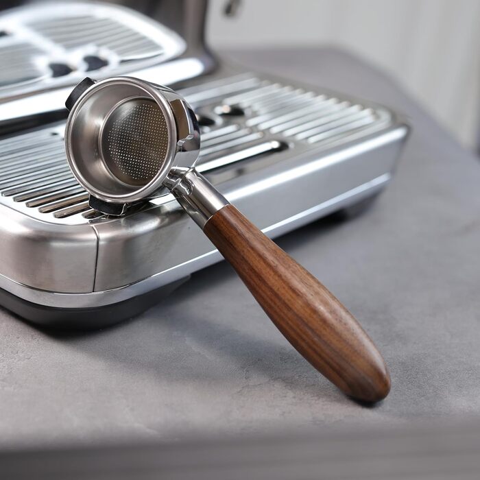 Портфільтр CAPFEI 54 мм з відкритим дном для кавомашин Sage/Breville Barista Express, Pro, Touch, Impress, ручка з горіха
