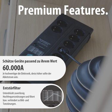 Мережевий фільтр Brennenstuhl Premium-Line на 8 розеток з захистом від перенапруги