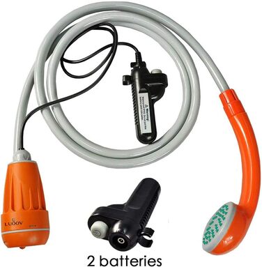 Portable Outdoor Camping Shower, Bidet Handheld Shower, Two Rechargeable 2200 mAh Batteries, Water Pump for Camping, Hiking, Outdoor Travel