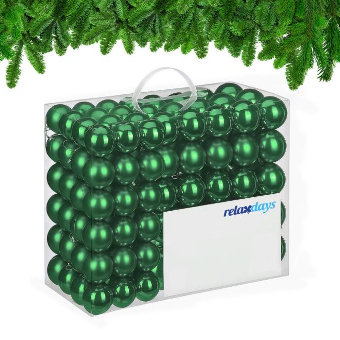 Relaxdays Set of 100 Christmas Baubles