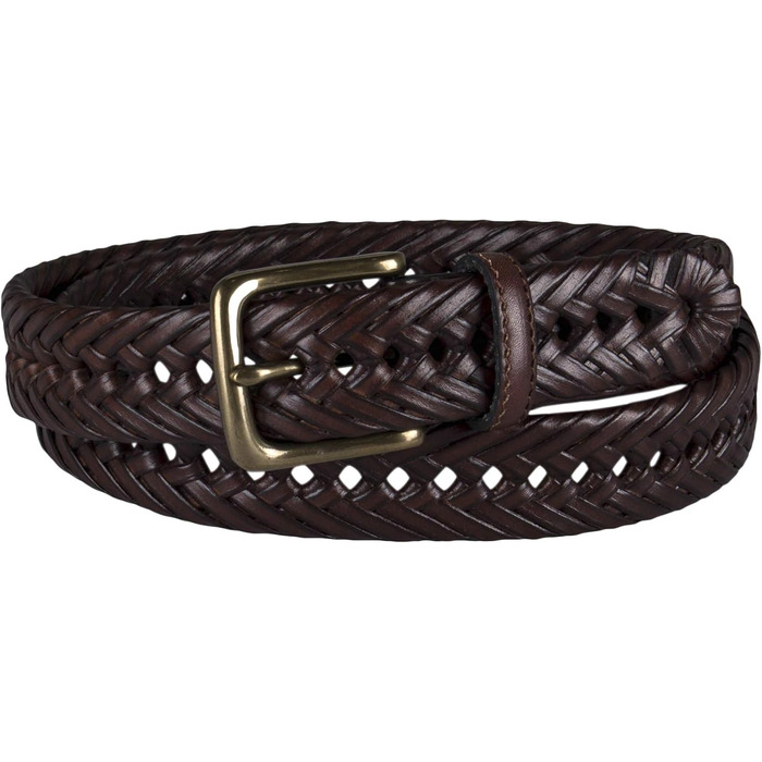 Чоловічий шкіряний ремінь Tommy Hilfiger, плетений, світло-коричневий, розмір M