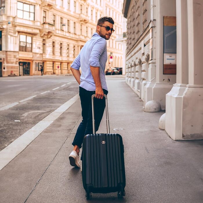 Набір валіз FERGÉ 3 шт. з жорсткого ABS, розширюваний, Toulouse, рожевий (Handgepäck, L, XL)