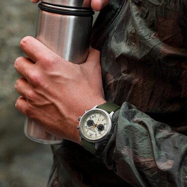 Чоловічий годинник PINDOWS з хронографом, кварцовий, аналоговий, водонепроникний, чорний корпус, коричневий ремінець, для бізнесу та відпочинку