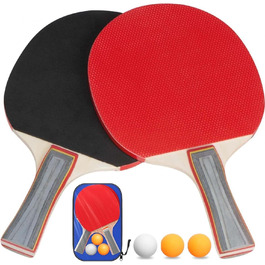 Набір для пінг-понгу преміум-класу: 2 ракетки, 3 м'ячі, сумка. Підходить для початківців та змагань вдома.