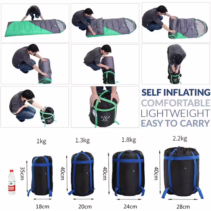 Camping Sleeping Bag, 4 Seasons, Waterproof, Outdoor Hiking, Backpacking, Travel Sleeping Bag, Portable Mummy Sleeping Bags for Adults, Kids