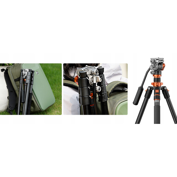 Відеоштатив K&F Concept K234A7 з гідравлічною головкою FH-03