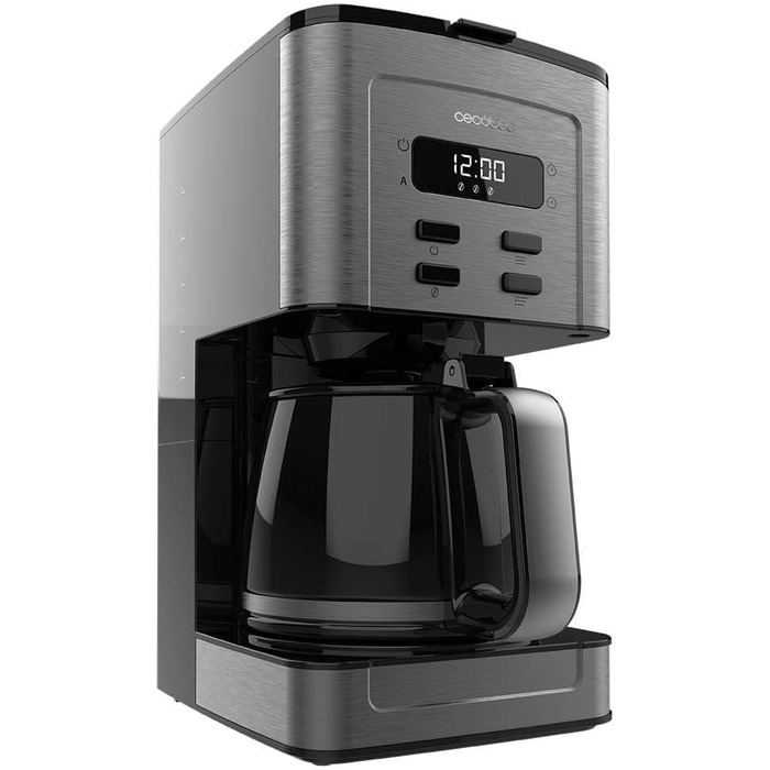 Кавомашина Cecotec Coffee 56 Time: програмування, нержавіюча сталь, LCD, 1.3л, 12 чашок, автовимкнення