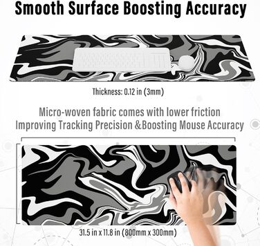 Ігрова мишка Pad Ovenbird з картою, XL, 80 x 30 см, чорний