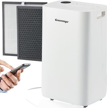 Зволожувач повітря Greenmigo 13л/24г - електричний, для дому, 50м², тихий, з функцією очищення повітря, проти вологи та плісняви