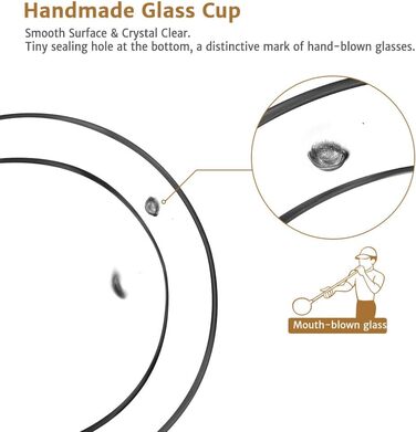 Набір склянок для лате макіато Glastal 350 мл (6 шт) з подвійними стінками, Borosilikatglas, для кави, чаю, напоїв