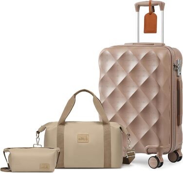 Набір валіз Sea Choice 5шт. з жорстким корпусом, 4 колеса, TSA-замок, M-L-XL (55/65/76см), Khaki