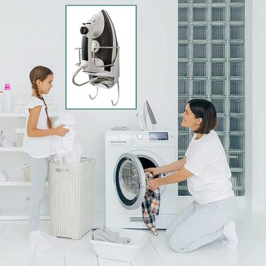 Кріплення для прасувальної дошки настінне, тримач для прасувальної дошки з гачком, настінний кріплення для прасувальної дошки, знімний тримач для прасувальної дошки