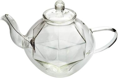 Скляна чайник Creano Diamond-Design з подвійними стінками та термо-ефектом, 800 мл, з ситечком | 1 шт.