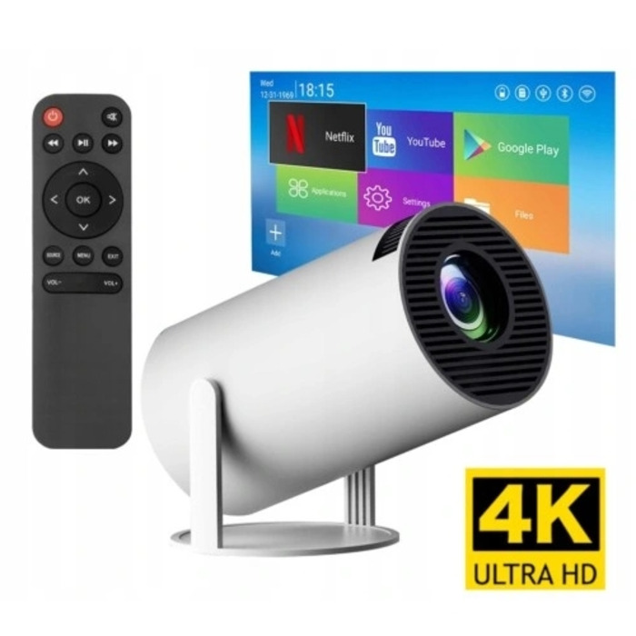 LED-проектор OWLOO з Android TV, білий