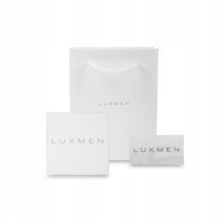 Чоловічий шкіряний браслет LUXMEN, чорний, регульований, з гравіюванням, 21 см