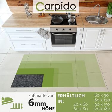 Килимок для дому Carpido 40x60 см - швидковисихаючий, антиковзаючий, сірий (2 шт.)