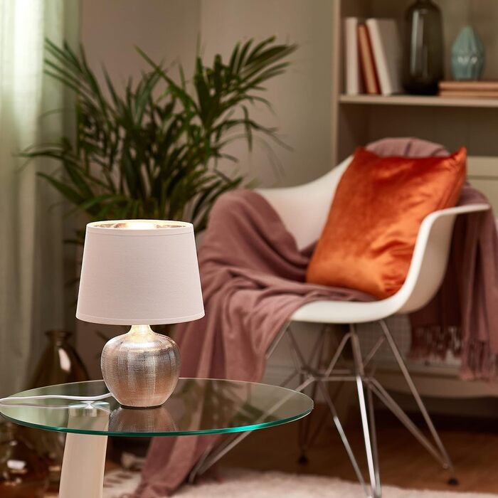 Reality Leuchten Luxor: Настільна лампа з кераміки, золото, E14, 18x18x26 см