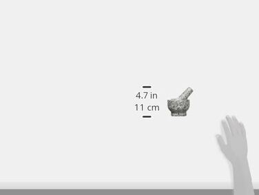 Набір ступки та пестика Zeller 24501, граніт, сірий (9x9x6,5 см)