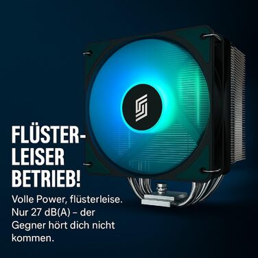 SILENTWARE Bora - Кулер для CPU з двома баштами, 6 теплових трубок, 2x 120мм вентилятори PWM, RGB підсвітка, підтримка TDP до 265W, сумісний з Intel LGA 115X/1200/1700/1851 та AMD AM4/AM5