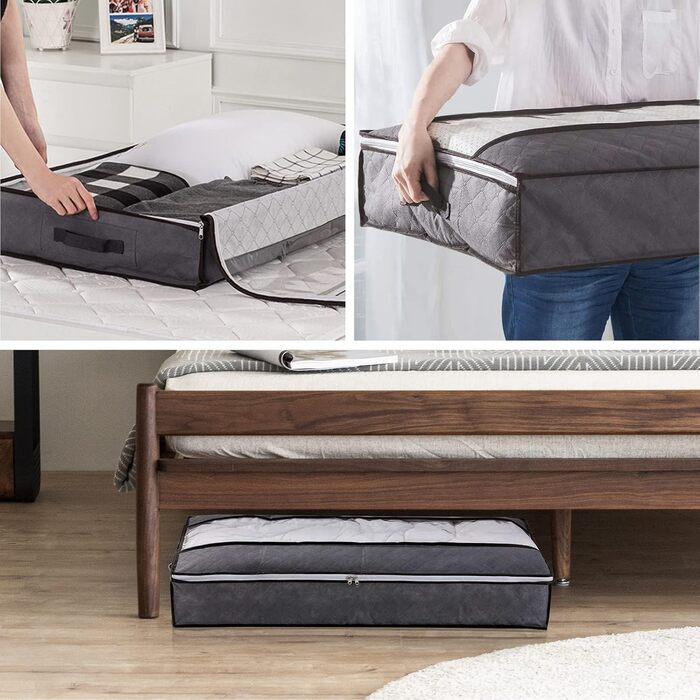 Комплект органайзерів для зберігання під ліжком Withosent, 5 шт, 90л, з прозорим вікном