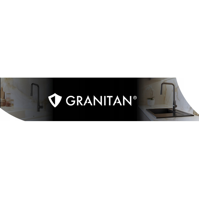 Кухонний змішувач стійкий Granitan Vector, сірий