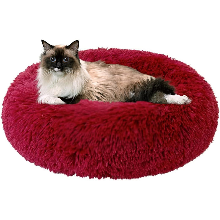 Килимок для котів та собак 50x50 см, круглий, плюшевий, зручний, для маленьких тварин, легко миється, колір: інгібер (коричневий)