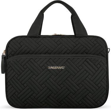 Сумка для косметики BAGSMART для подорожей, чорна, середнього розміру. Сумка-органайзер для туалетних аксесуарів, косметики та необхідних речей у подорожі.