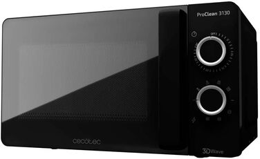 Мікрохвильова піч Cecotec Pro Clean 3130 з кварцовим грилем, 20 л, чорний колір