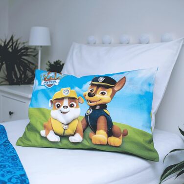Бетліст для малюків JFabrics Paw Patrol, двосторонній, 100 x 135 см + 40 x 60 см, Маркус, Чейз, Рубен