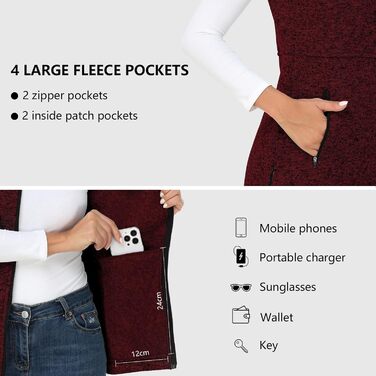 Жіноча флісова жилетка Soneven Daen Weste для бігу, походів та їзди на коні. Легка, вітрозахисна жилетка з м'якого флісу, рожевого кольору (L)