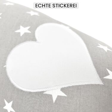 Подушка для вагітних Amilian Stillkissen XXL з зірками (сіра) - подушка для сну на боці та годування