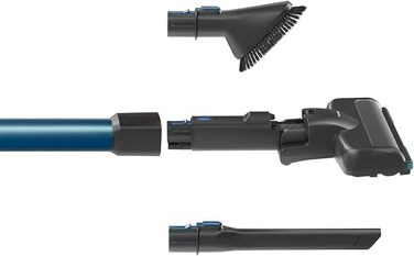 Акумуляторний пилосос H.Koenig UP600 PowerClean 22.2V: 3-в-1, LED-щітка, 40 хв роботи, 150 Вт, 2 швидкості, видалення шерсті тварин (блакитний)