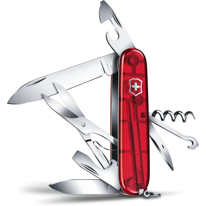 Мультитул Victorinox Climber: Швейцарський ніж з 14 функціями, клінок, відкривачка для пляшок та консервів